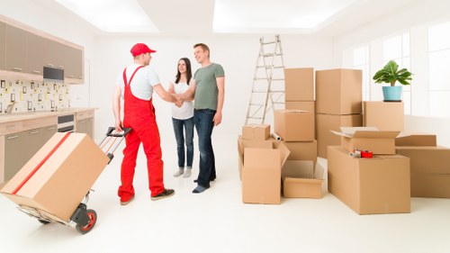 Manager assessing a storage complaint with documents